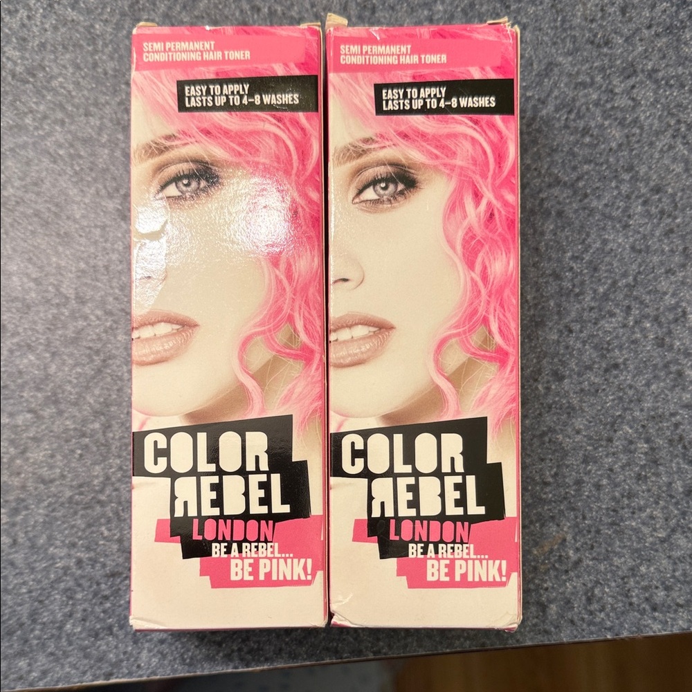 2 Boxes Color rebel London Be a rebel Be Pink hair color dye